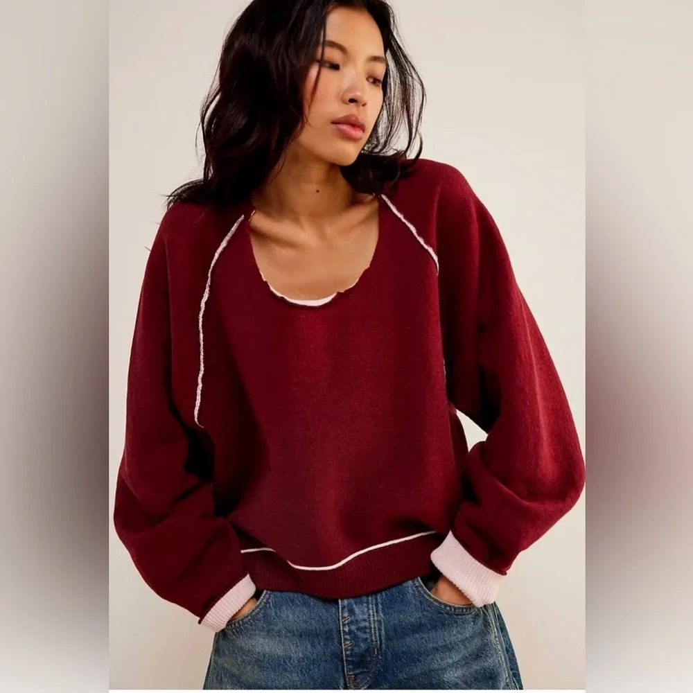 free people we the free midnight pullover sweatshirt